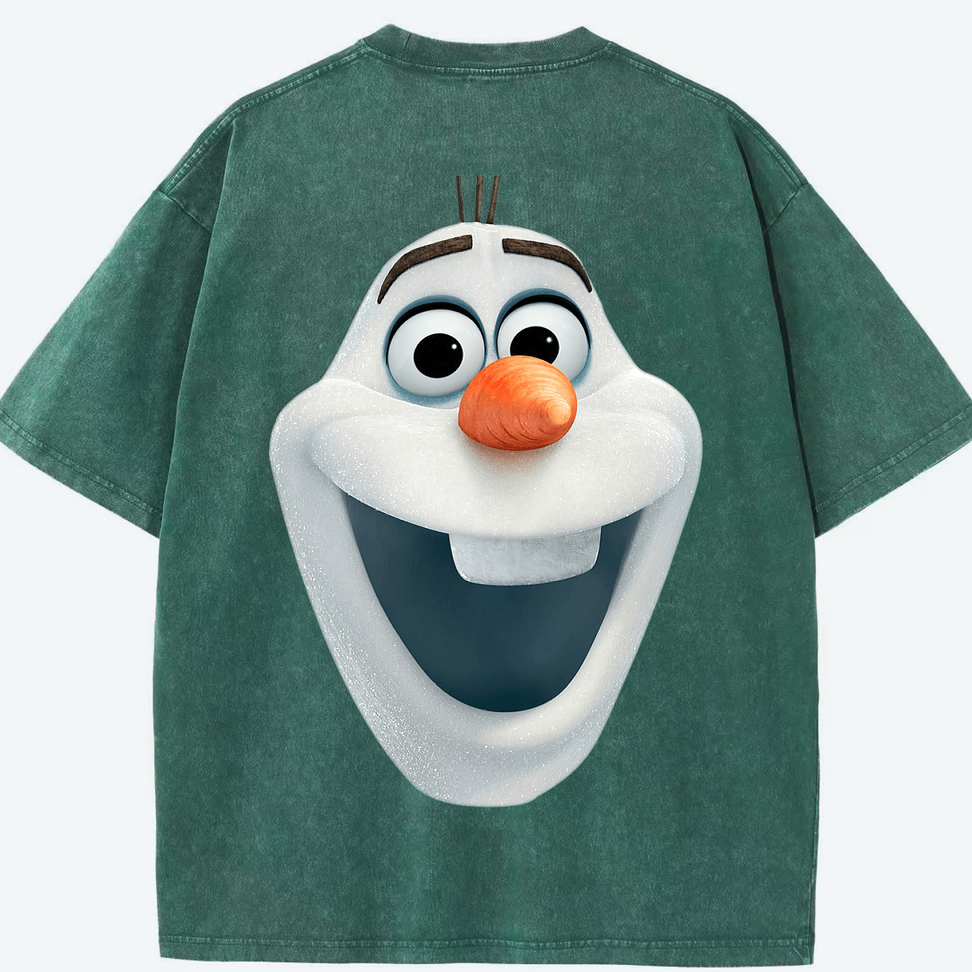 （画像用） アナと雪の女王 アンナ エルサ Frozen Anna Elsa 綿100% ヴィンテージ風 半袖Tシャツ（背面プリント）